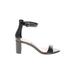 Nine West Heels: Black Solid Shoes - Women's Size 7 - Open Toe