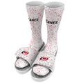 Men's ISlide White Carolina Hurricanes Speckle Socks & Slide Sandals Bundle