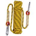 Outdoor Kletterseil Sicherheitsseil Durchmesser 10mm mit 2 Karabinern für Wanderung, Bergsteigen