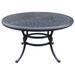 52 Inch Outdoor Round Metal Patio Dining Table, Dark Bronze