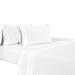 Matt 4 Piece Full Bed Sheet Set, Soft Organic Cotton, White