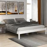 Rasoo Optimum Queen Wood Platform Bed Frame with Headboard&Under-bed Storage, Sturdy Slats Support, No Box Spring Needed