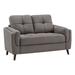 Kingstown Home 61" Square Arm Loveseat w/ Reversible Cushions Microfiber/Microsuede in Gray | 35 H x 61 W x 34 D in | Wayfair 9340GY-2[LS]