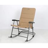 Westfield Outdoor, Inc Outdoor Rocking Metal Chair w/ Cushions Metal in Brown/Gray | 41 H x 17 W x 22 D in | Wayfair PRWF-FCH012XL-TAN
