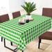 Gracie Oaks Jolane Gingham Tablecloth Plastic/Vinyl in Green | 72 W x 52 D in | Wayfair B235EE857A374BC9ACD35AC4B4C86885