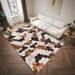 Black/Brown 120 x 96 W in Area Rug - Corrigan Studio® Mosaic Faux Leather Multi-Color 1"8" X 2"6" Accent Rug Chenille | 120 H x 96 W in | Wayfair
