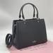 Kate Spade Bags | Kate Spade Leila Medium Triple Compartment Satchel Bag Black | Color: Black/Gold | Size: 8.75''H X 12.625''W X 5.5''D