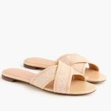 J. Crew Shoes | J.Crew Glitter Cora Crisscross Sandal | Color: Cream/Gold | Size: 8.5