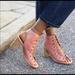 Free People Shoes | Free People Jeffrey Campbell Minimal Lace Up Heels | Color: Pink | Size: 8