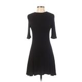 Love Casual Dress - A-Line: Black Solid Dresses - Women's Size Small