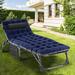 JTANGL Folding Bed, Three Fold Bed w/ Different Colors & Styles Outdoor, Indoor in Blue | 15 H x 28 W x 75 D in | Wayfair K16ZDC-N27WRED@LXLW