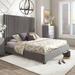 Kingstown Home Tufted Low Profile Platform Bed Upholstered/Velvet, Solid Wood in Brown | 67.75 H x 84 W x 88 D in | Wayfair 112BK-1GV[BED]