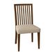 Saloom Furniture Skyline Slat Back Side Chair Wood/Upholstered in Gray/Brown | 36 H x 19 W x 19 D in | Wayfair 24SU-Flax-Flannel