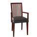Saloom Furniture Skyline Slat Back Arm Chair Wood/Upholstered in Brown | 36 H x 20 W x 22 D in | Wayfair 24AU-Chestnut-Galaxy