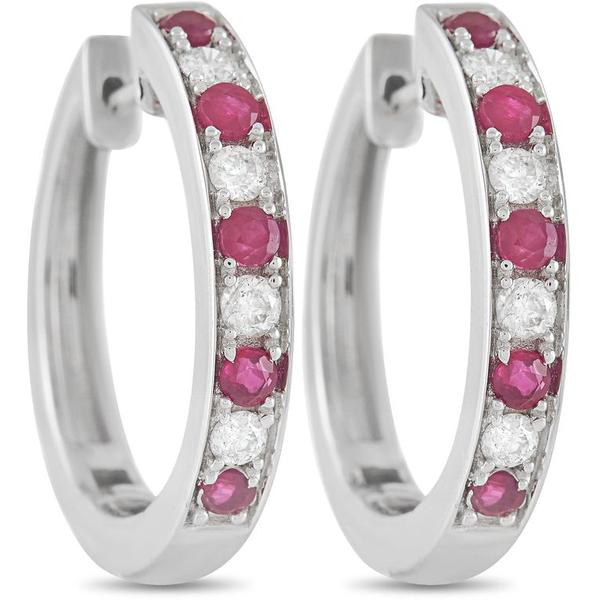 lb-exclusive-14k-gold-0.25-ct-diamond-and-0.42-ct-ruby-hoop-earrings---white---non-branded-earrings/