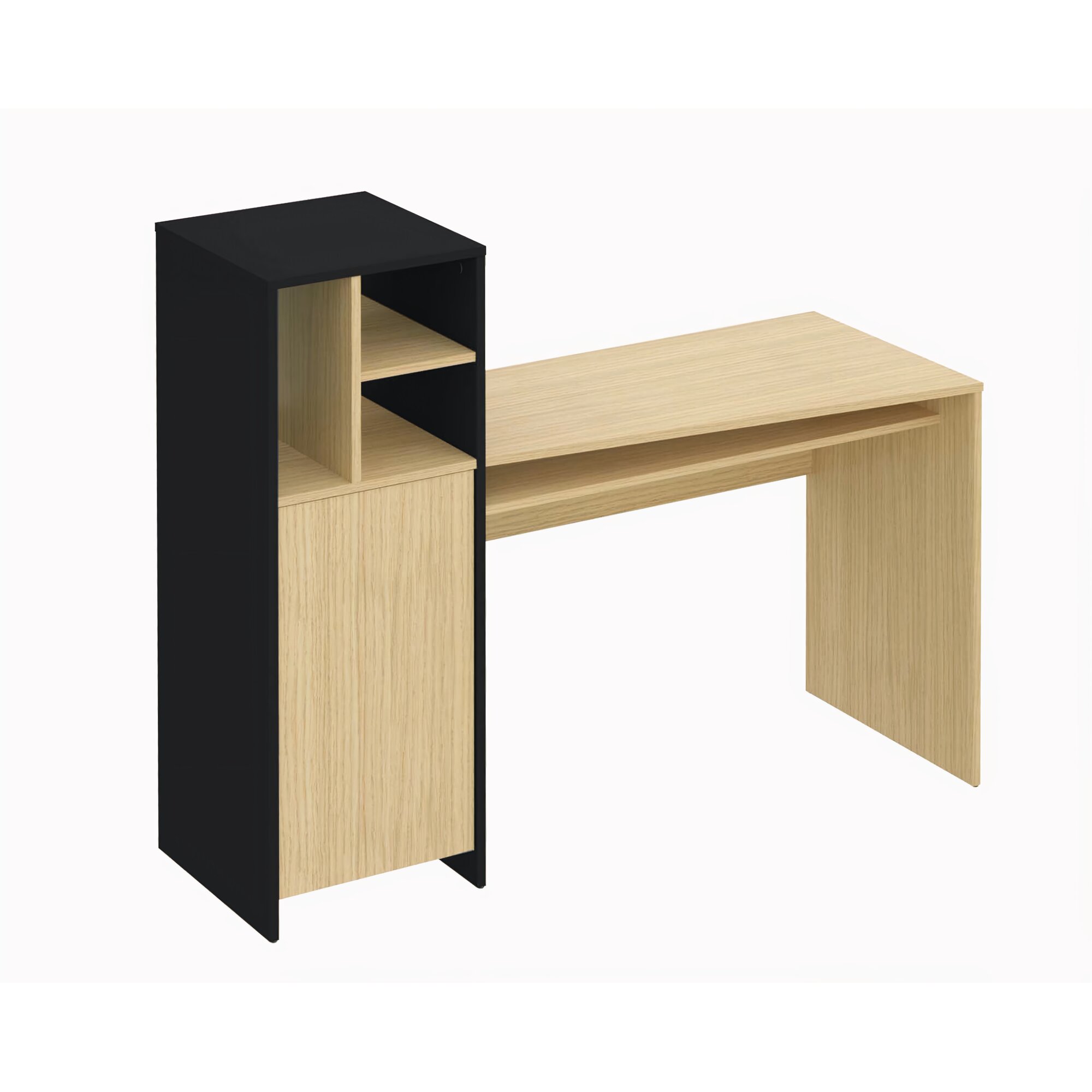 TemaHome »Mitch« Schreibtisch Schwarz 130x113x50 cm