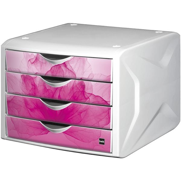 helit Schubladenbox »the chameleon H6129626« weiß / himbeer weiß, 26.2x21.2x33 cm