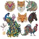 Puzzle en bois pour enfants animaux uniques Dragon jouets éducatifs jeux pour adultes bricolage