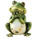 Roman 50022 - 9.5"H FROG W/DAISIES STATUE (65904) Home Decor Animal Figurines