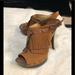 Jessica Simpson Shoes | Jessica Simpson Brown Fringed High Heeled Mules | Color: Brown/Tan | Size: 6