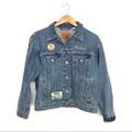 Levi's Jackets & Coats | Levi's Denim Blue Jean Jacket Camp Patches M B1 | Color: Blue | Size: Mg