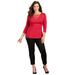 Plus Size Women's Curvy Collection Crisscross Top by Catherines in Classic Red (Size 2XWP)