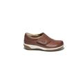 Wide Width Women's Anna Oxford Flat by Hälsa in Dark Brown (Size 9 W)