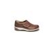 Wide Width Women's Anna Oxford Flat by Hälsa in Dark Brown (Size 10 W)