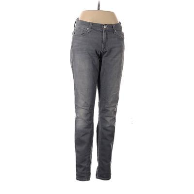 7 For All Mankind Jeans - High Rise: Gray Bottoms - Women's Size 7 - Dark Wash