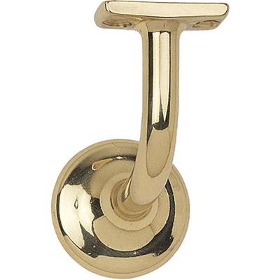 Handlaufträger mit Winkel Wandabstand 60 mm, Messing poliert Image