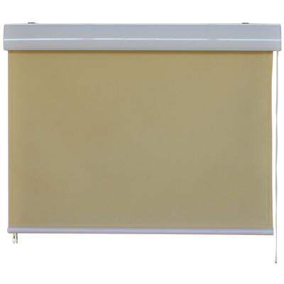 Vertikalmarkise 1.0x2.3 m Balkonmarkise Kassettenrollo Sichtschutzrollo beige Outdoor