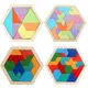 Jouets en bois Montessori Puzzle 3D Tangram jouets mathématiques planche à main pour bébé forme