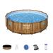 Bestway Power Steel Swim Vista 16' x 48" Round Above Ground Swimming Pool Set - 192 x 48 in.