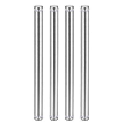 Glass Standoff Double Head Stainless Steel Standoff Holder 12mm x 164mm 4 Pcs - Silver Tone