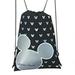 Disney Accessories | Disney Mickey Mouse Reflective Drawstring Backpack | Color: Black/Silver | Size: 10.5 L X 14.5 H In