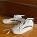 Madewell Shoes | Madewell Leather High Tops With Suede Toe- Navy/Caramel Detail. Barely Worn! | Color: White | Size: 9.5