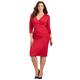 Plus Size Women's Curvy Collection Wrap Dress by Catherines in Classic Red (Size 3X)