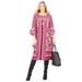 Plus Size Women's Bell Sleeve Shift Dress by Catherines in Cherry Red Paisley (Size 2XWP)