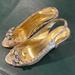 J. Crew Shoes | J Crew Sandals With Sparkles On The Toe. Size 7 1/2 Beautiful Gold | Color: Gold | Size: 7.5