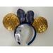 Disney Accessories | *Rare* Club 33 Disneyland Mouse Ears Headband | Color: Blue/Gold | Size: Os