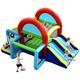 COSTWAY Kids Bounce Castle, Inflatable Trampoline Bouncy House with Dual Slides, Ball Pit, Football Goal, Basketball Hoop and Ring Toss, Blow up Jumper for Backyard Playground (without blower)