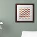 Trademark Fine Art 'Xmas Chevron 4' by Color Bakery Framed Graphic Art Canvas, Wood in Brown | 16 H x 16 W x 0.5 D in | Wayfair ALI4890-S1616MF