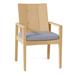 Summer Classics Ashland Patio Dining Armchair w/ Cushions Wood in Brown | 37.5 H x 23.62 W x 25.75 D in | Wayfair 28924+C7676343W6343