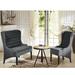 Accent Chair - Rosdorf Park Vadim Wide Tufted Polyester in Black/Brown | 42.75 H x 21.38 W x 22 D in | Wayfair 641D8A3429404E96B5DF00B453303C29