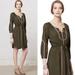 Anthropologie Dresses | Edme & Esyllte Ribboned Peasant Dress Olive Size Small | Color: Green | Size: S