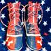 Under Armour Shoes | Men's Under Armor Highlight Mc Usa Limited Edition Stripes Cleats- Size 10 | Color: Blue/Red | Size: 10