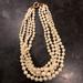 J. Crew Jewelry | J Crew Multi Strand Pearl Statement Necklace 19” | Color: Gold/White | Size: Os