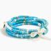 J. Crew Jewelry | J. Crew Beaded Bracelets Set Of 5 Turquoise Multi Color Beads Stackable Boho | Color: Blue/Green | Size: Os
