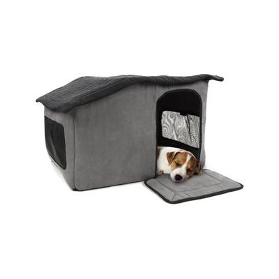 Sherpa Portable Soft Sided Foldable Cat & Dog Indoor Shelter, Gray, Medium