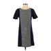 J.Crew Casual Dress - Shift: Blue Print Dresses - Women's Size 2